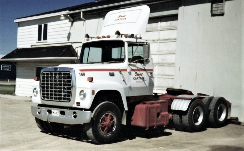 Classic transport truck from early 80s